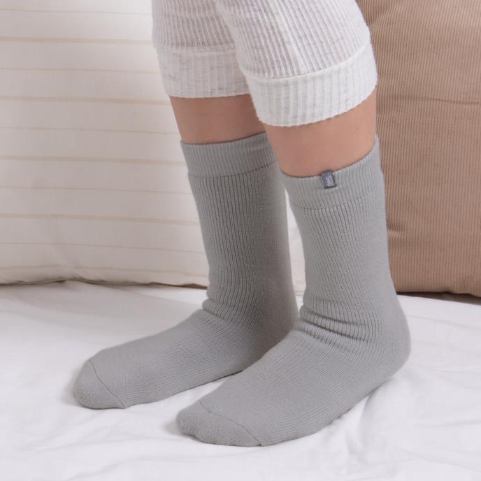 totes toasties® Ladies Recycled 3.0 Tog Thermal Original Slipper Socks Grey Marl