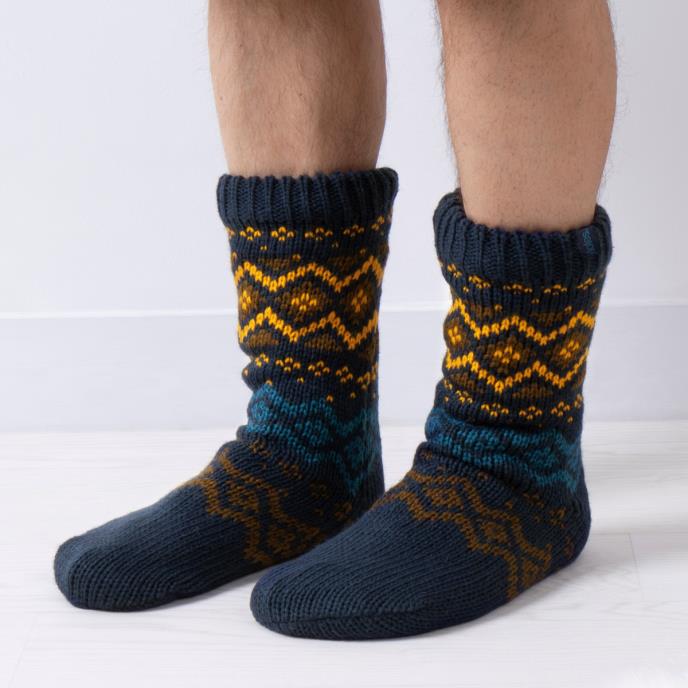 Men's Merino Wool Non-Skid Slipper Socks - 3 pairs | Scott's of Stow