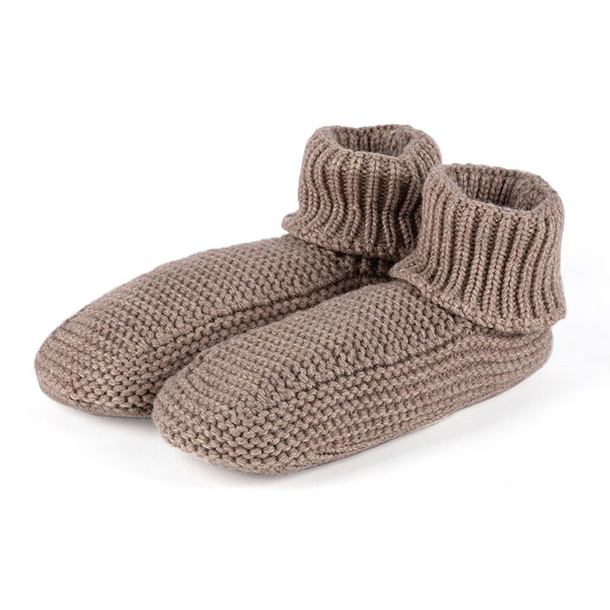 totes Mens Handknit Bootie Slipper-Sox 