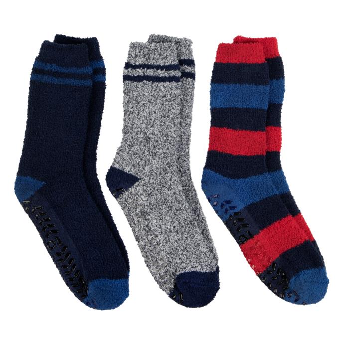 totes toasties® Mens Super Soft Cosy Socks (Triple Pack) Navy Mix