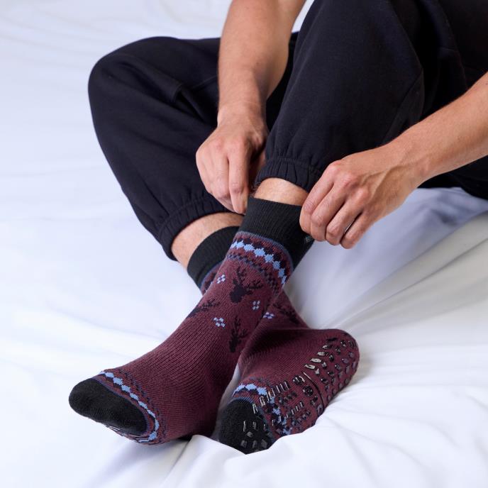 totes toasties® Mens Original Slipper Socks Stag