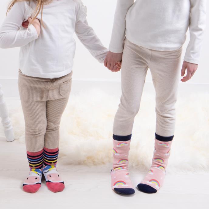 totes toasties® Childrens Original Slipper Socks (Twin Pack) Unicorn