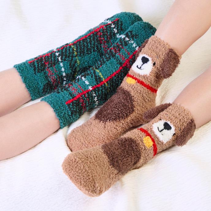 totes toasties® Boys Super Soft Slipper Socks (Twin Pack) Dog