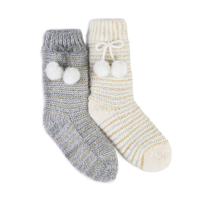 totes Ladies Fluffy Slipper Socks totes ISOTONER