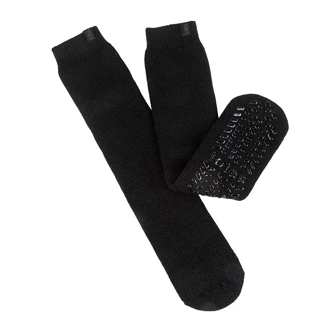 totes Mens Thermal Original Slipper Sock Black