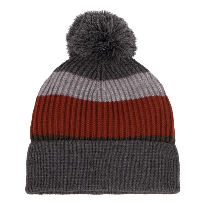 totes Mens Rib Knitted Hat With Pom Pom Detail Multi totes ISOTONER