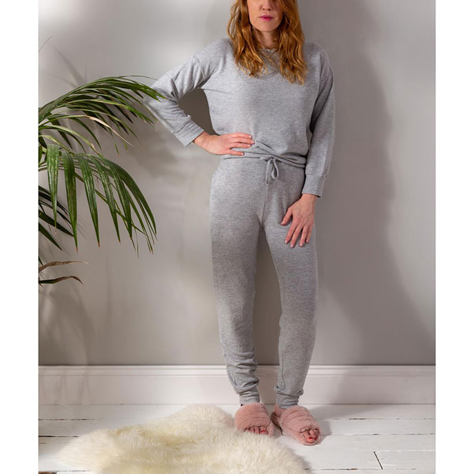 totes Ladies Loungewear Pyjama Set Grey