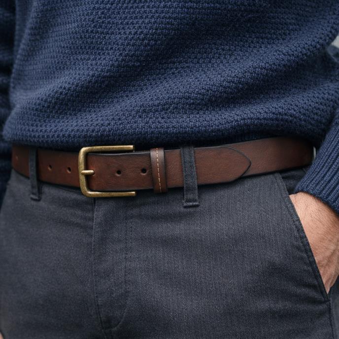 totes® Mens Jean Belt Brown