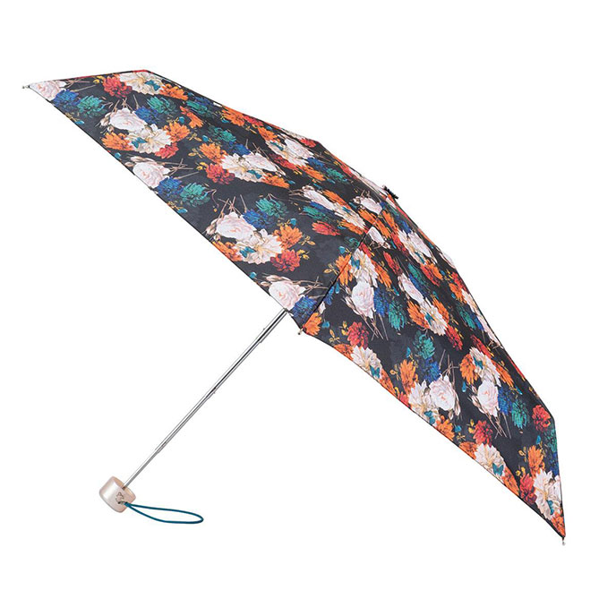 totes Mini Round Photographic Floral Print Umbrella (5 Section)
