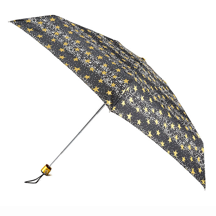 totes Compact Flat Dots and Stars Print Umbrella (5 Section) totes