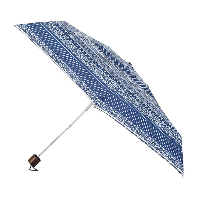 totes Miniflat Stripe Print Umbrella (5 Section)