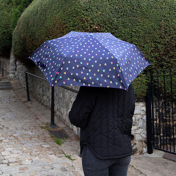 totes ECO-BRELLA® Supermini French Flowers Print Umbrella (3 Section)