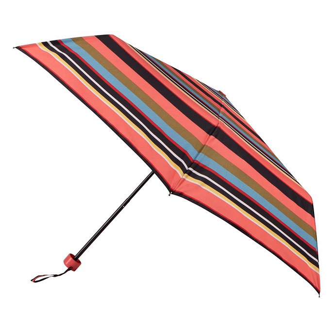 totes Eco Supermini Muted Stripe Print Umbrella (3 Section) totes