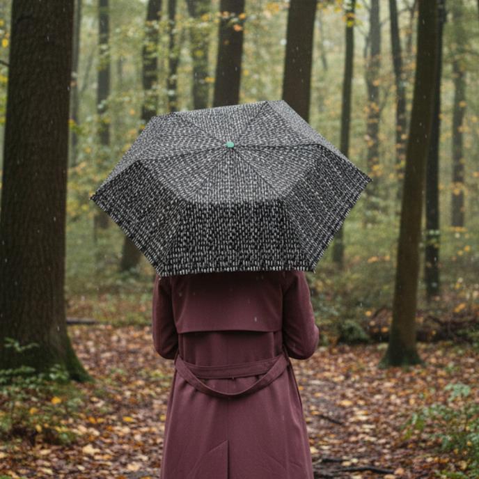 totes® Supermini B&W Drops Print Umbrella ( 3 Section )