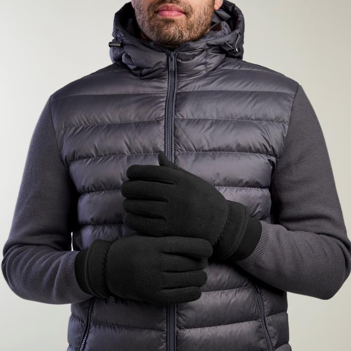 Isotoner® Mens Fleece Glove Black