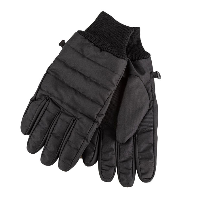 Isotoner Mens Water Repellent Padded SmarTouch Glove with Ribbed