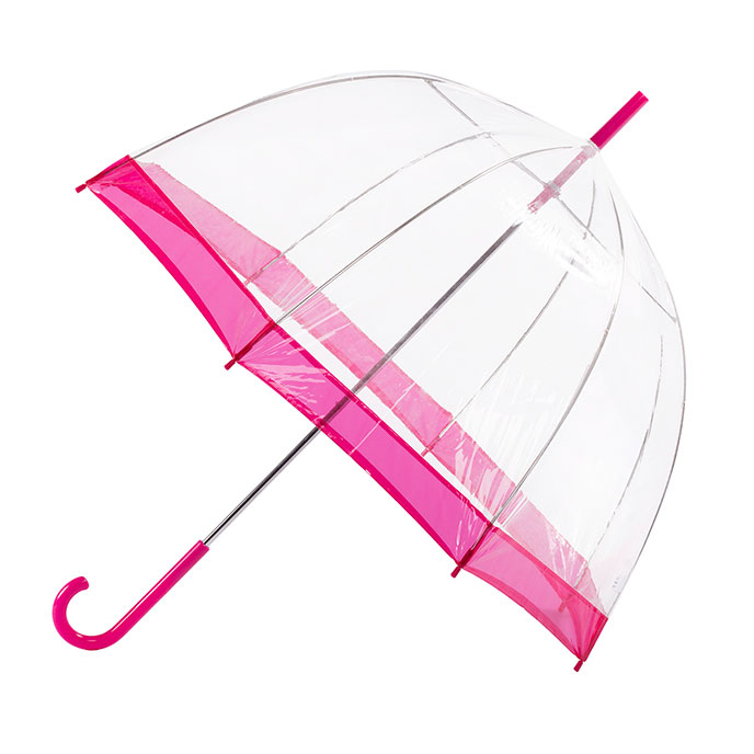 totes Hot Pink PVC Dome Umbrella totes ISOTONER