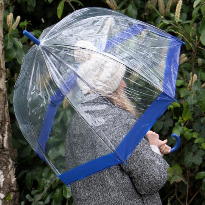 totes® Clear PVC Dome Umbrella Blue 