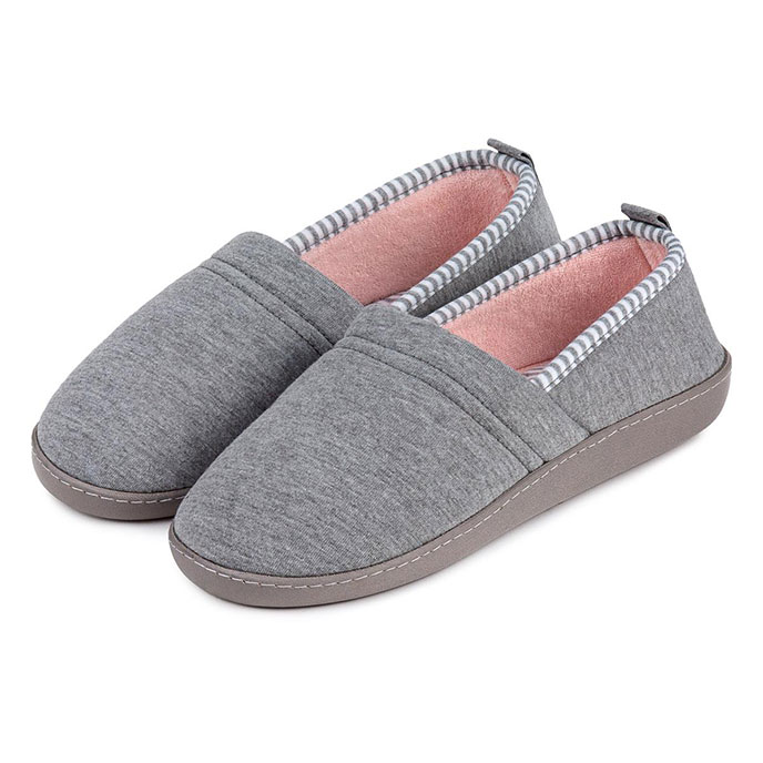 Isotoner Ladies Striped Inner Full Back Slipper | totes ISOTONER