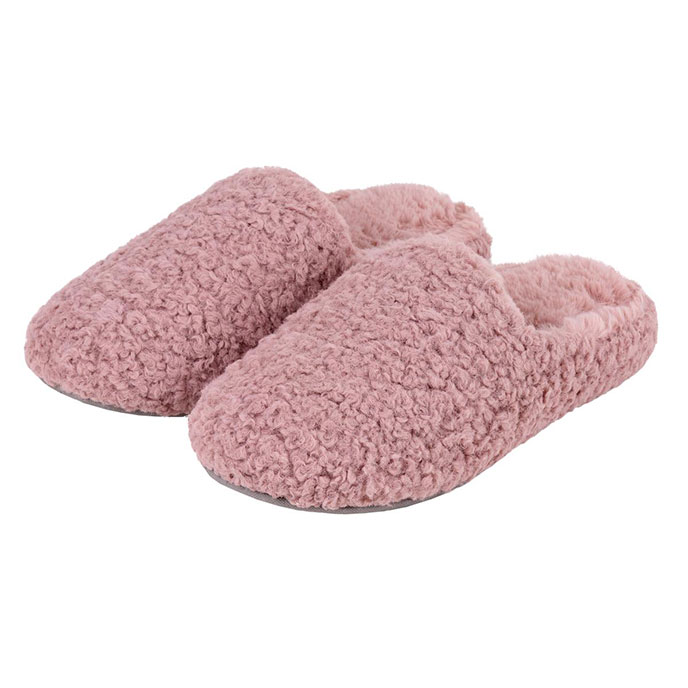 ladies fluffy mule slippers