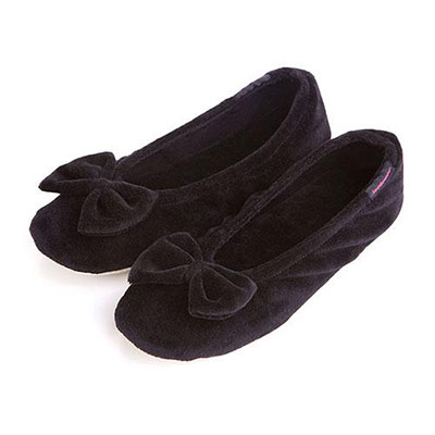 ladies slippers black