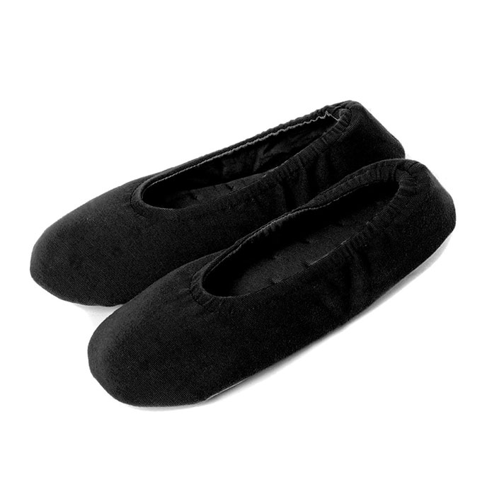 Isotoner Stretch Jersey Ballet Slippers Black