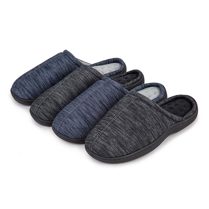 Isotoner Mens Denim Seam Mule Slippers totes ISOTONER