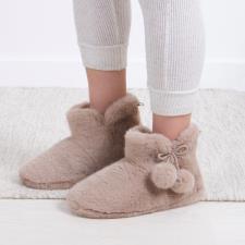 totes toasties® Ladies Faux Fur Boot Slippers