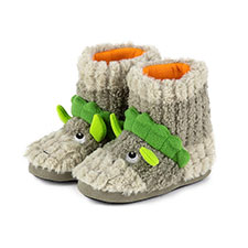 totes Boys Tall Dino Boot Slipper