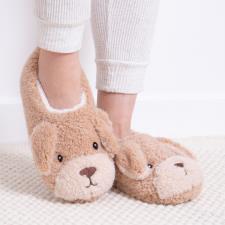 totes toasties® Ladies Novelty Dog Full Back Slippers