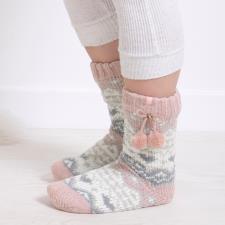 totes toasties® Ladies Fair Isle Chenille Slipper Socks