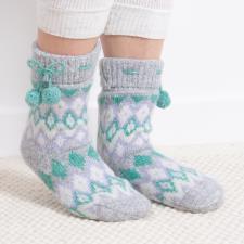 totes toasties® Ladies Fair Isle Chenille Slipper Socks