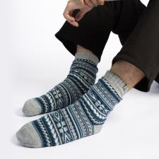 totes toasties® Mens Sherpa Lined Fair Isle Slipper Socks