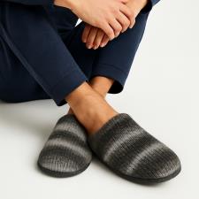 totes toasties® Mens Knitted Ombre Mule Slipper
