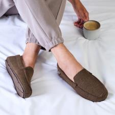 totes toasties® Mens Felt Moccasin Slipper With Check Sock