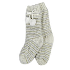 totes Ladies Fluffy Metallic Bed Sock