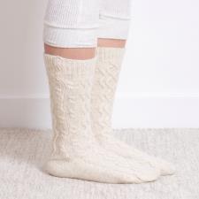 totes toasties® Ladies Cable Knit Slouch Slipper Sock