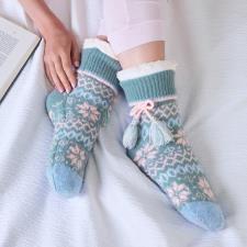 totes toasties® Ladies Chenille Crop Knitted Slipper Socks