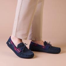 Ben Sherman® Suede Mocassin With Check Slipper