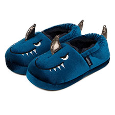 totes Kids Shark Velour Slippers