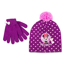 3 pairs of gloves child Minnie white pink purple.