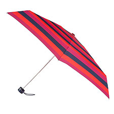 totes Mini Round Block Stripe Print Umbrella