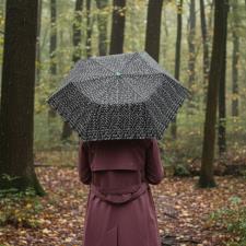totes® Supermini B&W Drops Print Umbrella