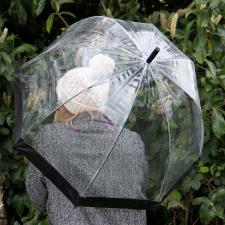 tote® Clear PVC Dome Umbrella Black