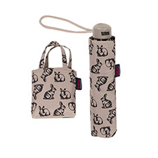  totes Supermini Rabbit Print & Matching Bag in Bag Shopper 