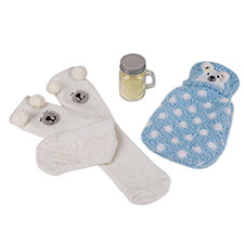 totes Ladies Hot Water Bottle, Sock & Candle Set