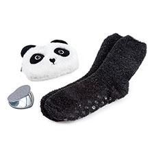 totes Ladies Novelty Panda Bag, Sock &amp; Mirror Gift Set 