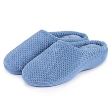 Isotoner Ladies Popcorn Terry Mule Slippers