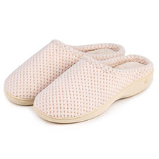 Isotoner Ladies Popcorn Terry Mule Slippers