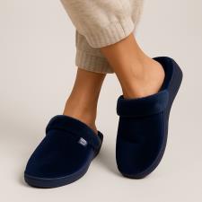 Isotoner® Ladies Sparkle Velour Heeled Mule